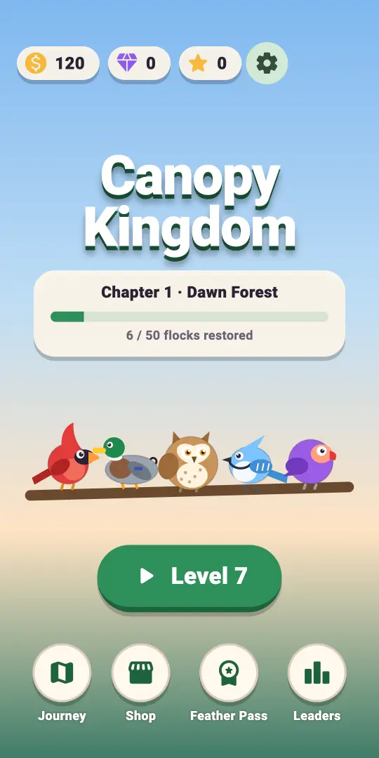 Home screen of The Canopy Kingdom
